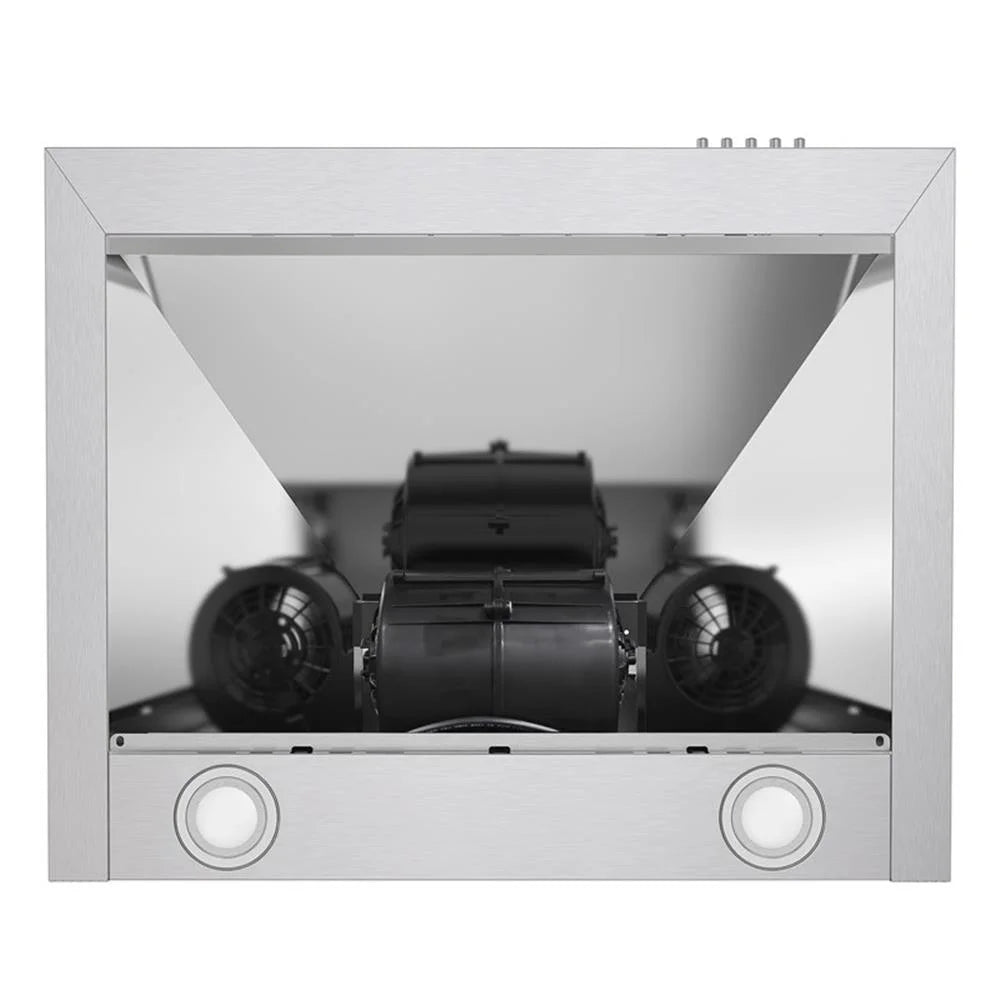 24 in. Ducted Wall Mount Range Hood in Stainless Steel with LED Lighting