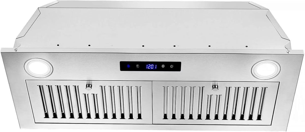 New 30 inch 600CFM Insert Range Hood Stainless Kitchen Exhaust Vent Dishwasher Filter 120V