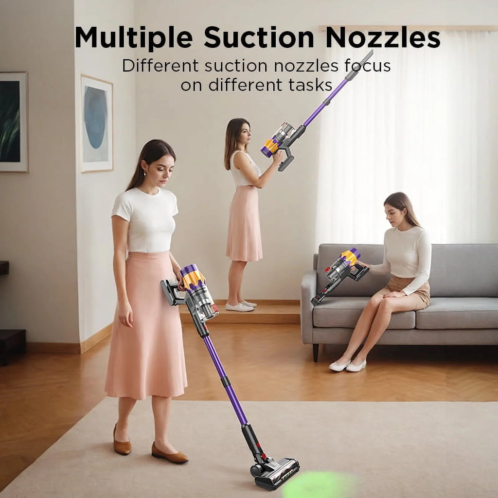 Cordless Vacuum Cleaner, Vacuum Cleaner for Home Rechargeable, Lightweight Stick Vacuum for Hardwood and Pet Hair