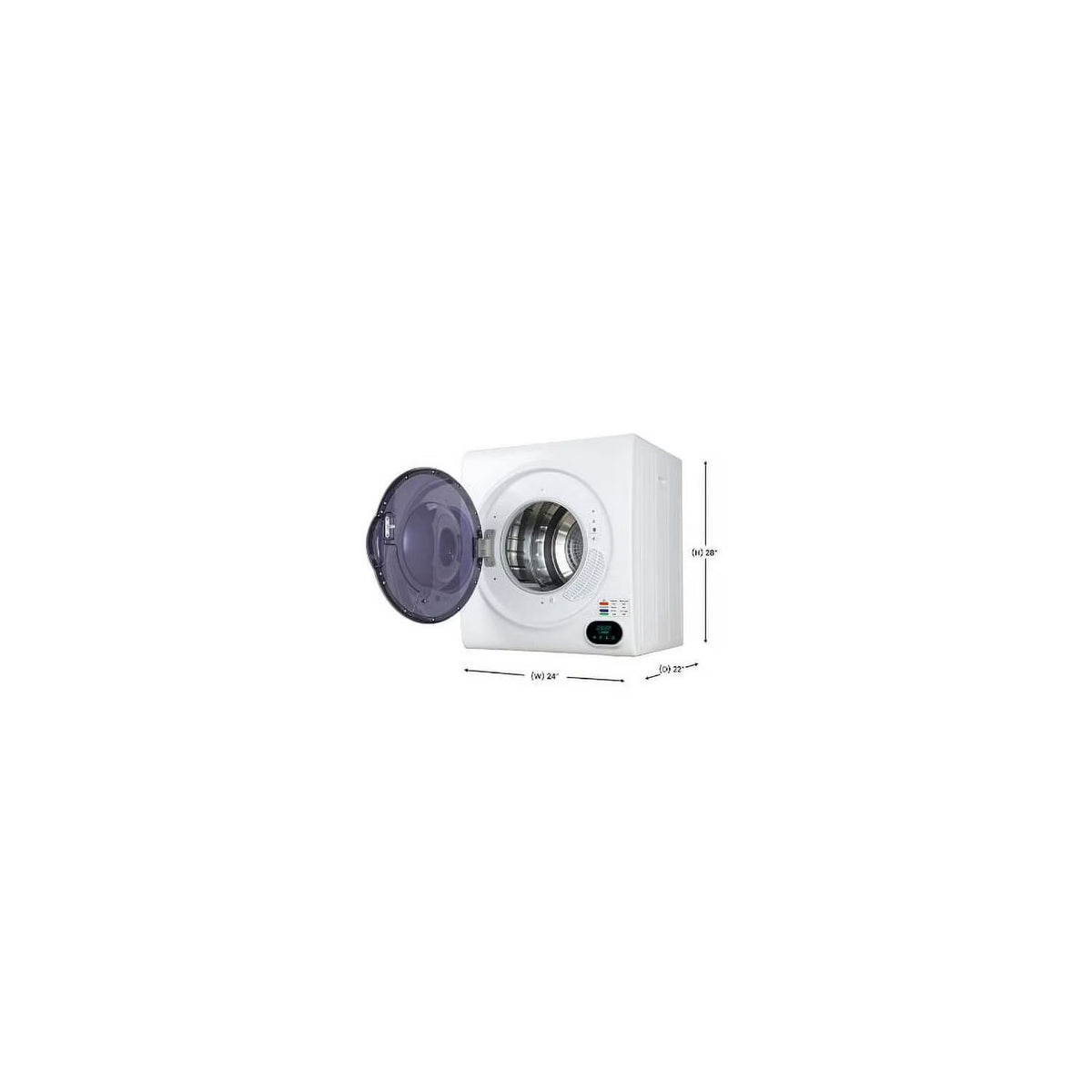 Equator 3.5 cu.ft. 110V Compact Digital Vented Sensor Dryer in White