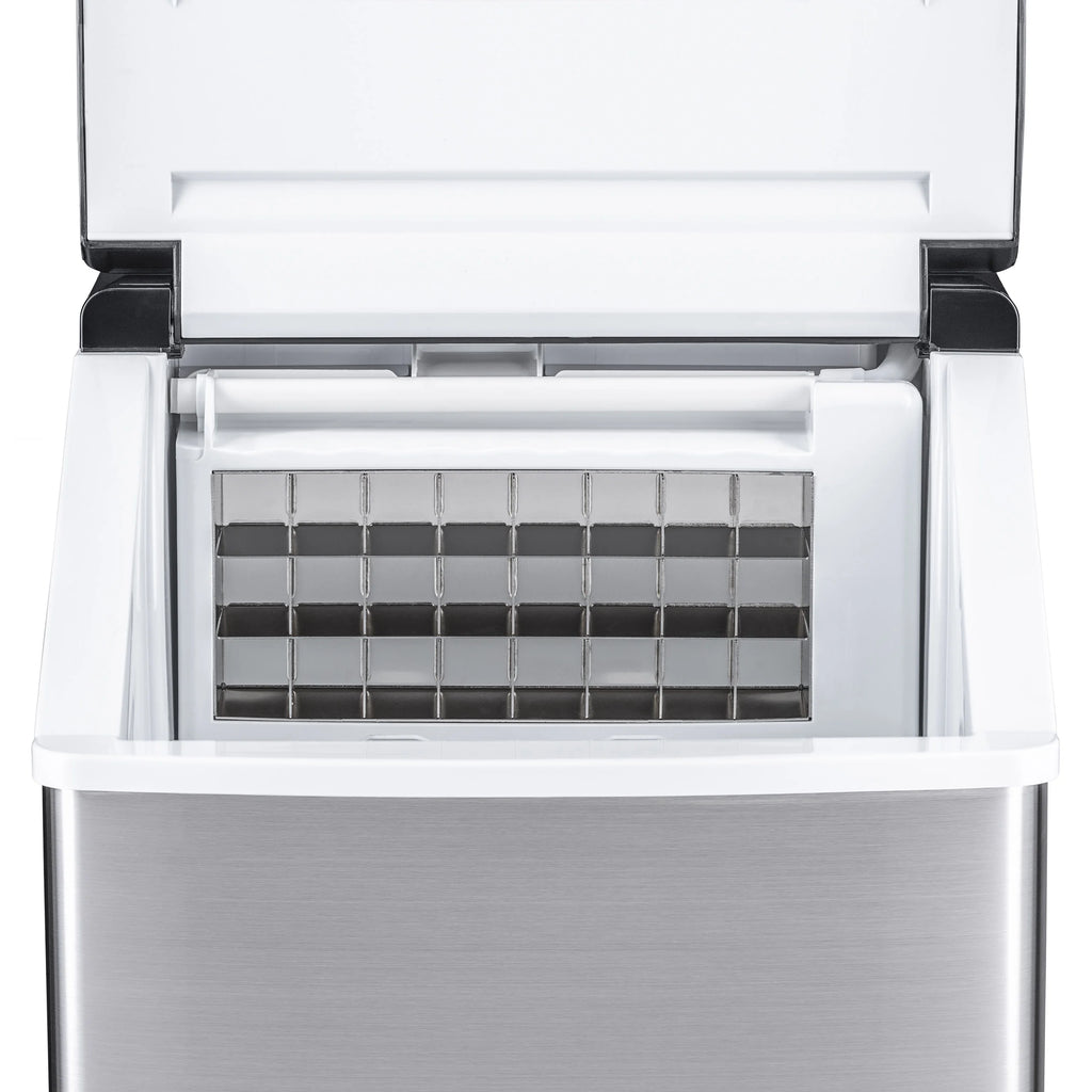 Newair Portable Countertop 40lb Clear Ice Maker Machine, Stainless Steel