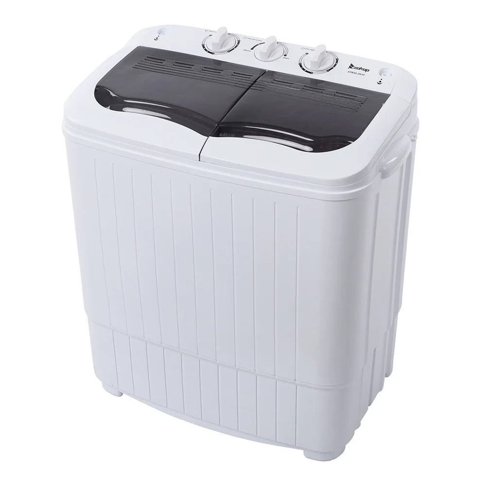 Washing Machine, 14.3 lbs Twin Tub Washer Machine and Dryer Gray