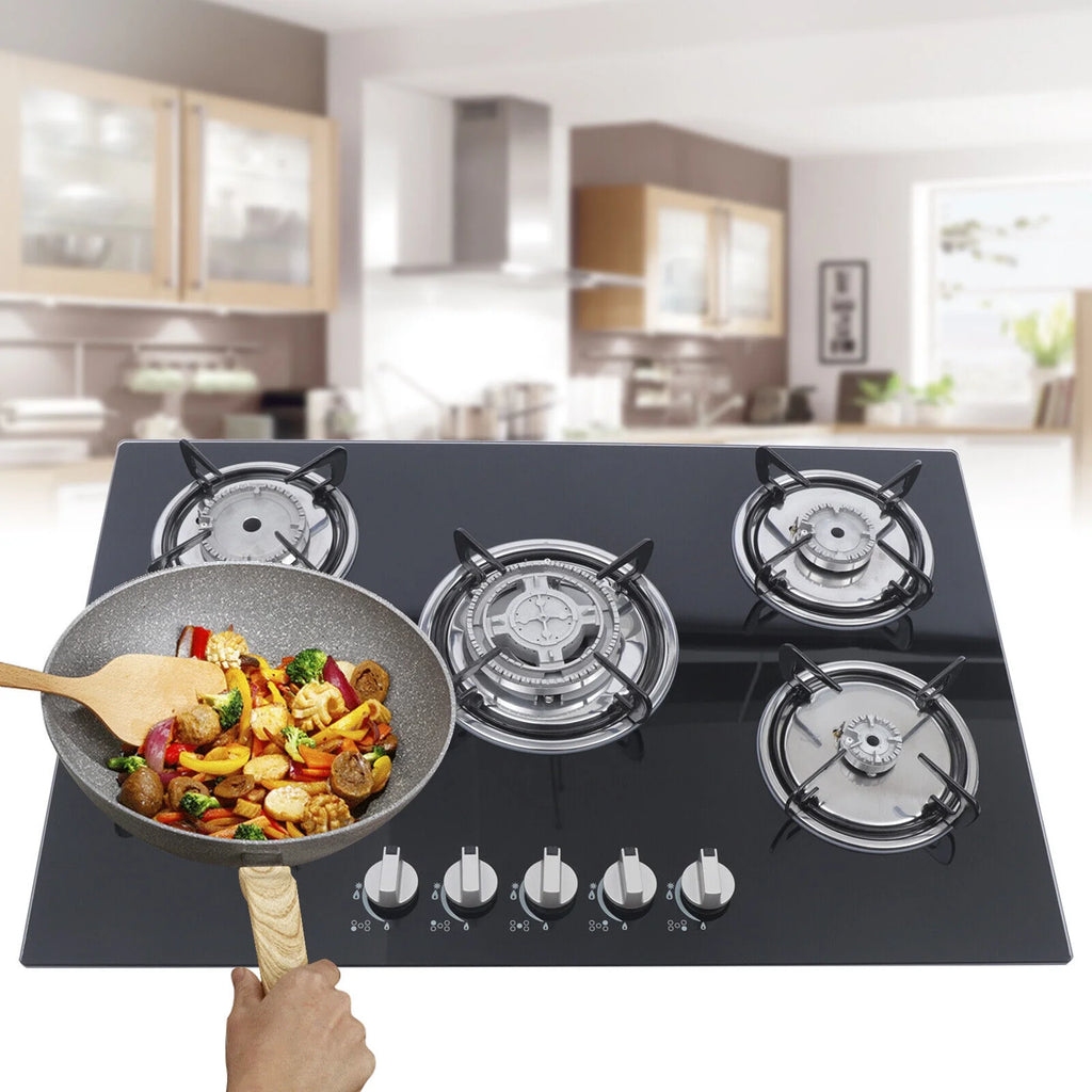 30" Stove Top Gas Cooktop Burner Kitchen Cooking LPG / Propane with 5 Burners