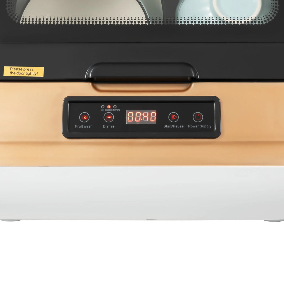 Compact Countertop Dishwasher Portable Mini Dish Washer 4 Washing Programs 110V 800W Dishwasher Machine with 3 Washing Programs for Dishes Knives Forks Spoons Chopsticks Cups
