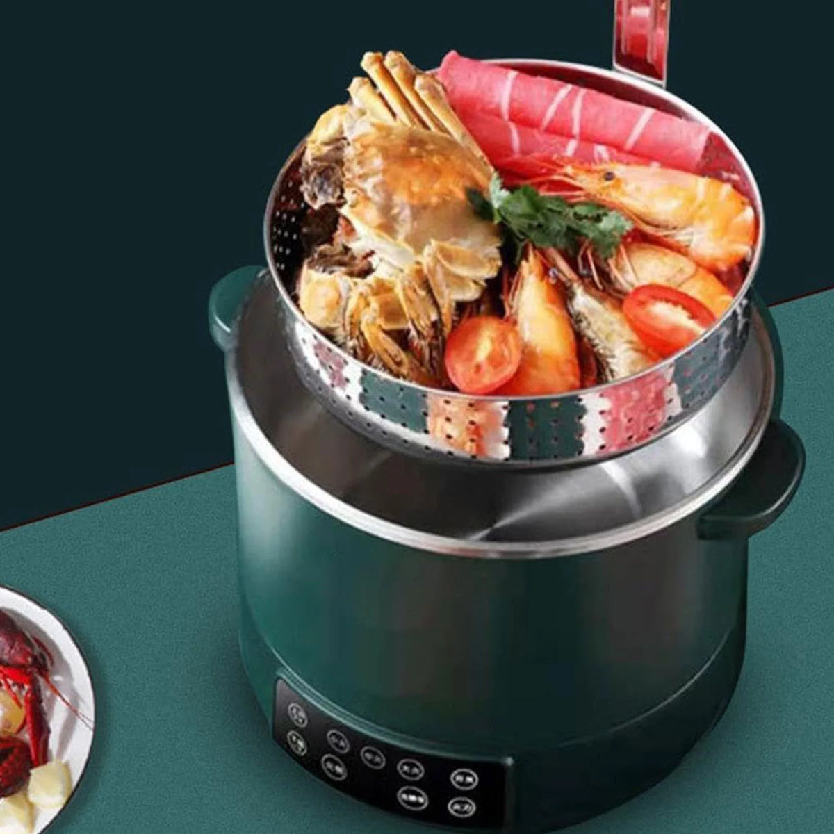 3 L Lifting Sugar Removal Rice Cooker, Low Sugar Rice Cooker with Low Carb Rice Steamer Basket,Speed Adjustable,Touch Control for Family Use