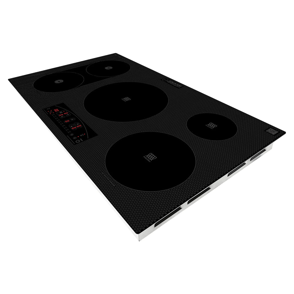 Equator Design 36" Electric Hybrid CERAMIC-INDUCTION 5 Burner Cooktop 220V