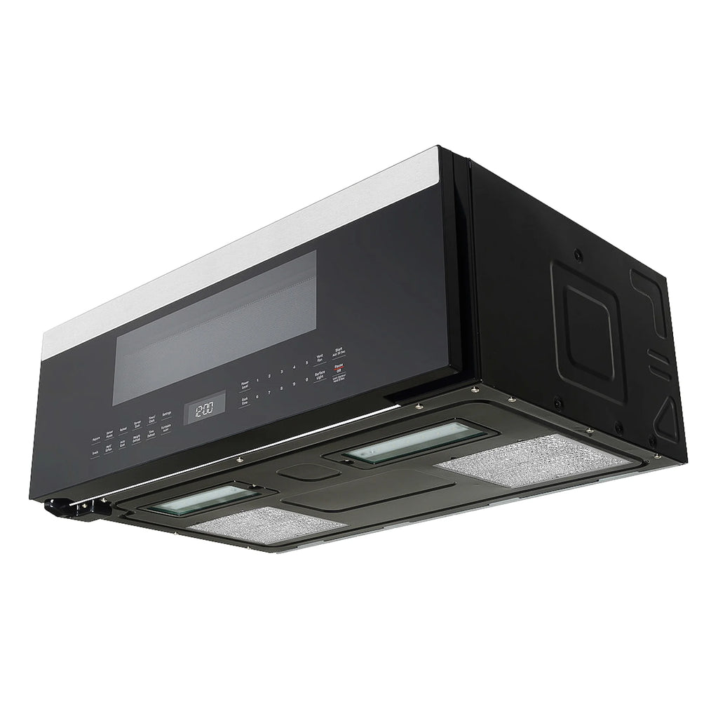 GE Profile 1.2 cu. ft. Low Profile Over-the-Range Microwave in Stainless Steel with Sensor Cooking, 1000W, 400 CFM Venting, LED Light