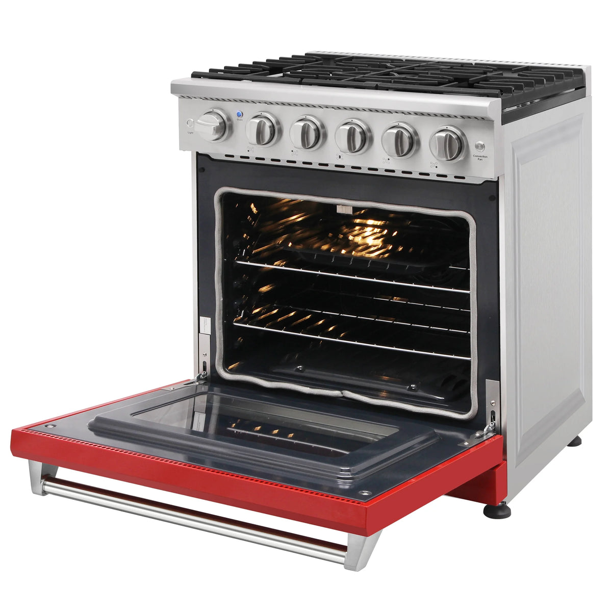KOSTCH 30-in 5 burners 4.55-cu ft Convection Oven Freestanding Liquid Propane Gas Range ( Stainless steel )