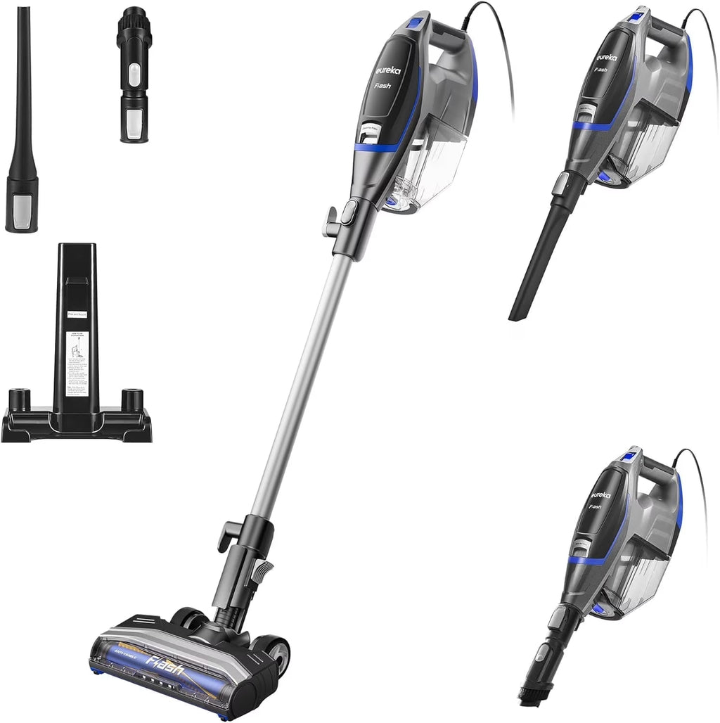 Eureka Corded Stick Vacuum with Attachments for Pet Hair, Carpet, Hardwood Floors, NES520BL, New