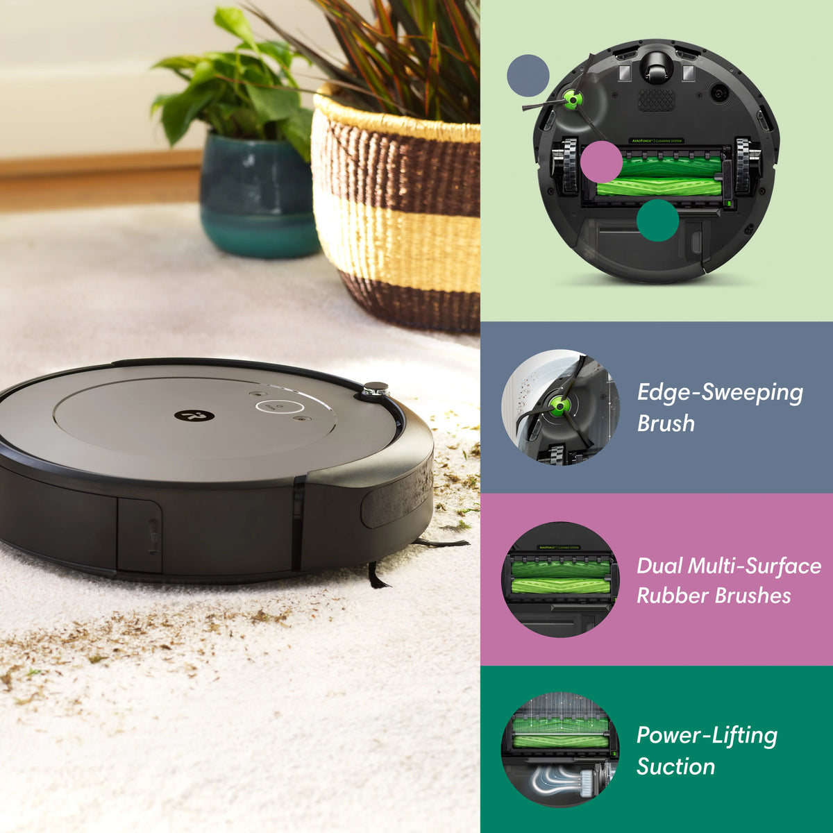 iRobot Roomba i1 (1152) Robot Vacuum - Wi-Fi Connected Mapping, Works with Google, Ideal for Pet Hair, Carpets