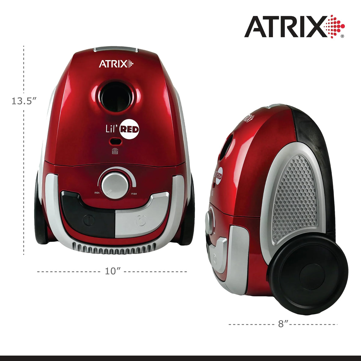 Atrix Red Lil Portable Canister Vacuum w/ 2 Quart HEPA Filter & Variable Speed Motor, Premium Bundle Premium Bundle Lil Red Vacuum