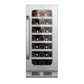 Whynter 15 Inch Wine Fridge Cooler - 33 Bottles Wine Fridge with Glass Door, Small Wine Refrigerator with 3 LED Light Built-in for Home Bar Kitchen