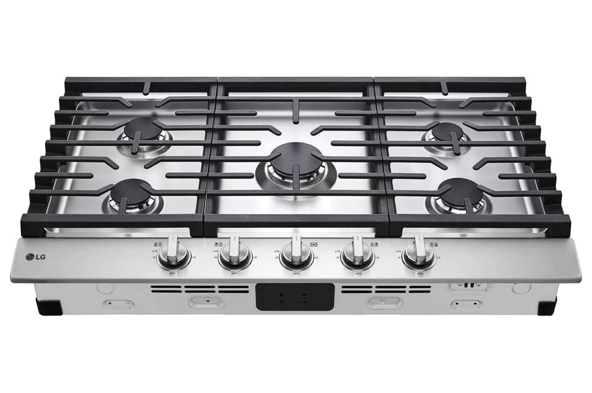 LG 36 Inch Gas Cooktop with 5 Sealed Burners Stainless Steel CBGJ3623S