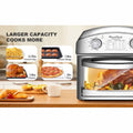 12.5 Quart 7-in-1 Convection Toaster Oven, 1500W, Stainless Steel, with 5 Pre-Set Menus �C Roast, Bake, Grill, Broil, Toast, Dehydrate & Defrost, Silver