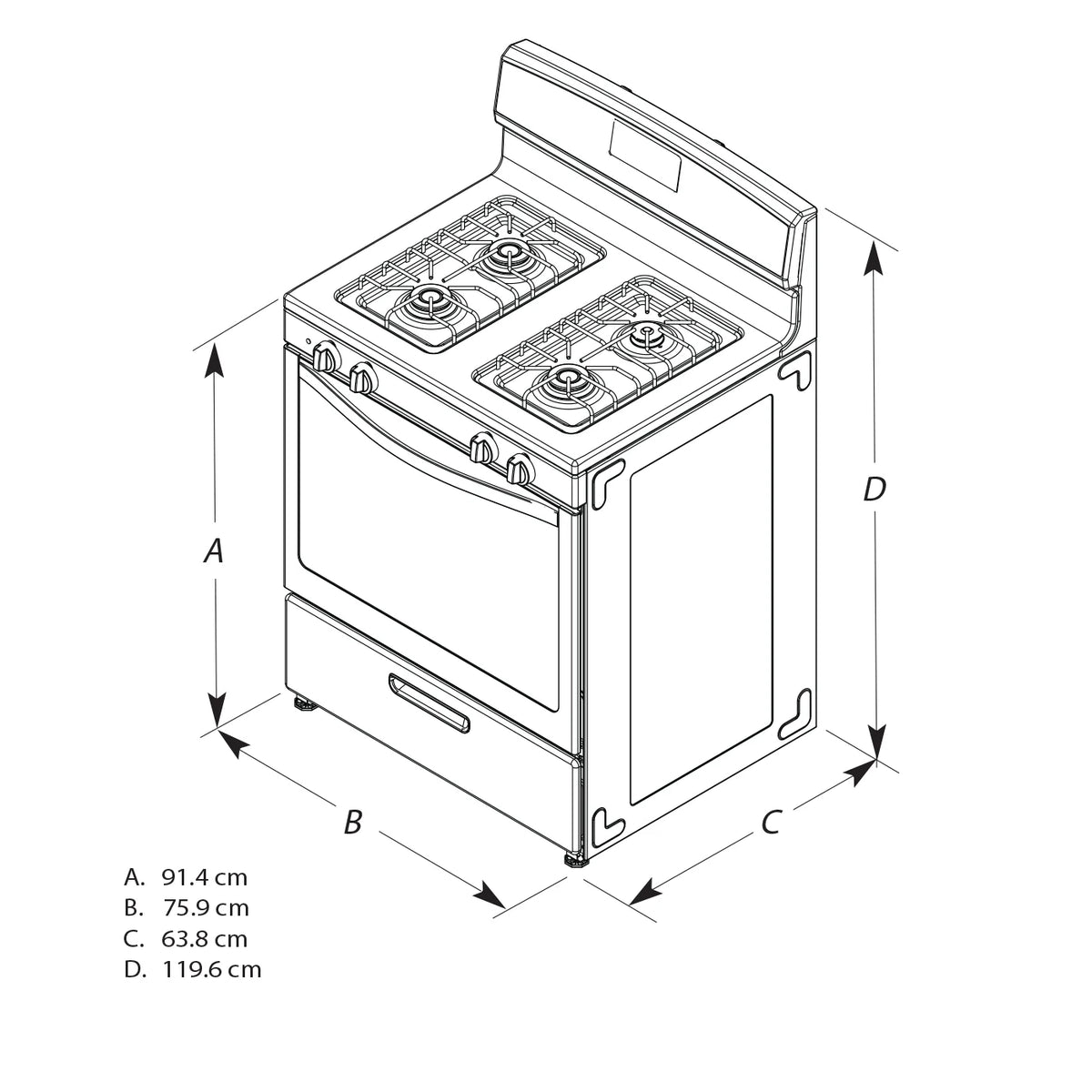 Brand New Amana? AGR6303MMS: 30-inch Gas Range in Stainless Steel.