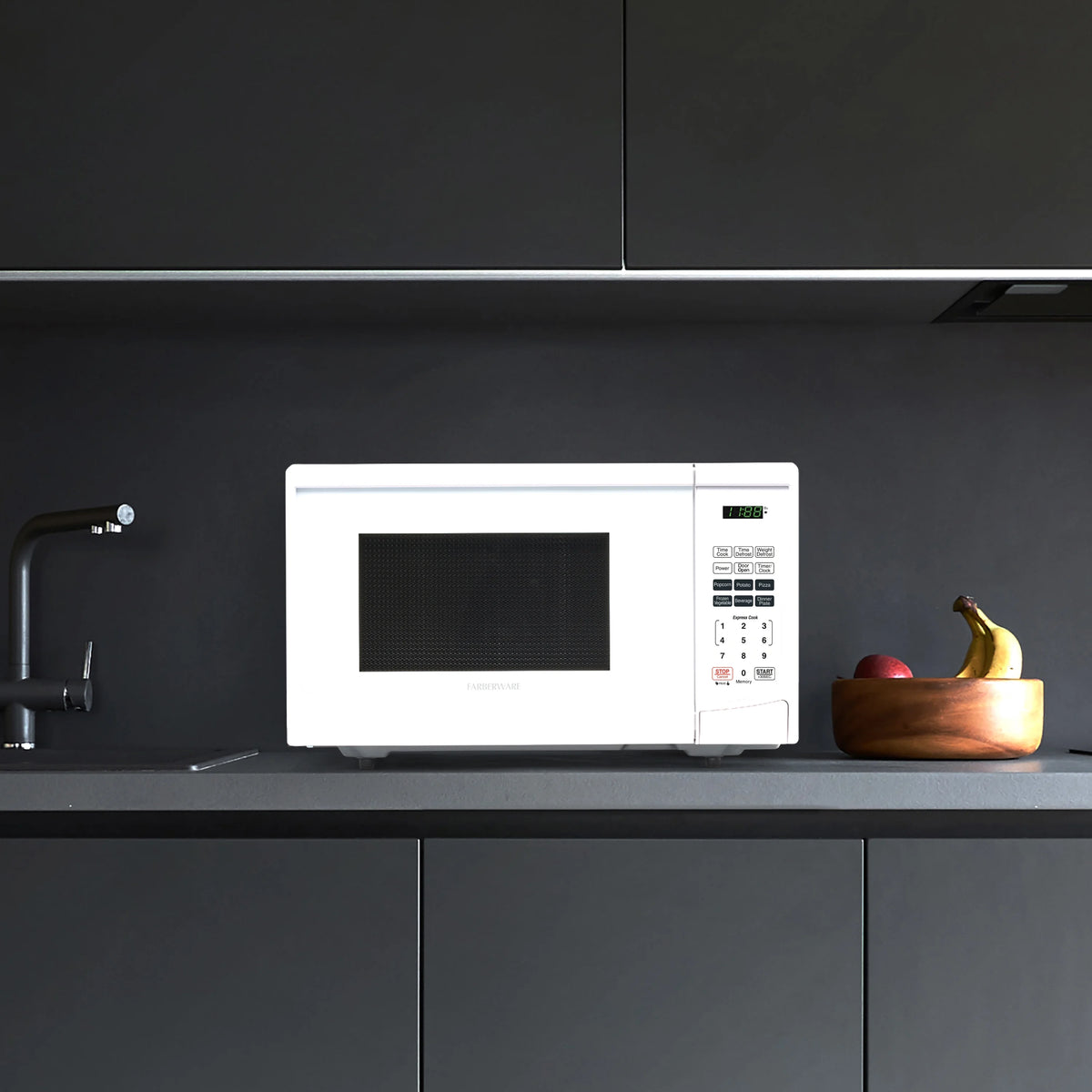 Farberware Classic 0.9 Cu. Ft 900-Watt Microwave Oven, Stainless Steel
