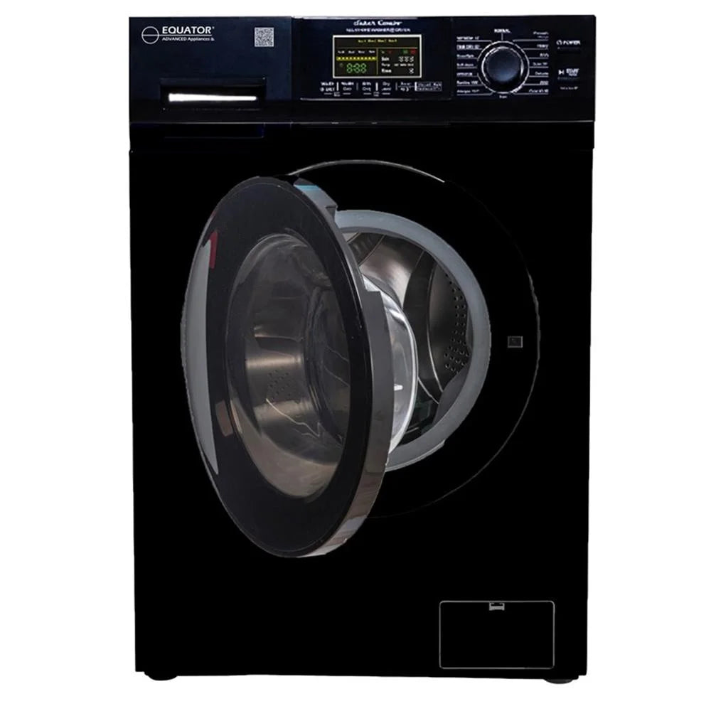 Pemberly Row Pet Compact 110V Vented/Ventless 15 lbs Combo Washer Dryer in Black