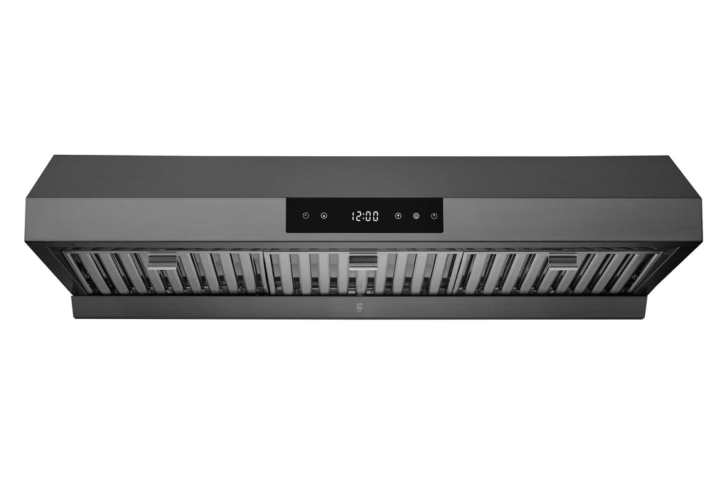 Hauslane | Chef Series 36" PS18 Under Cabinet Range Hood, Stainless Steel | Pro Performance | Contemporary Design, Touch Screen, Dishwasher Safe Baffle Filters, LED Lamps, 3-Way Venting