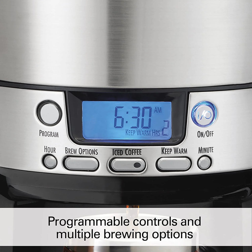 Hamilton Beach 12-Cup Coffee Maker, Programmable BrewStation Dispensing Coffee Machine, Black - Removable Reservoir (47900)