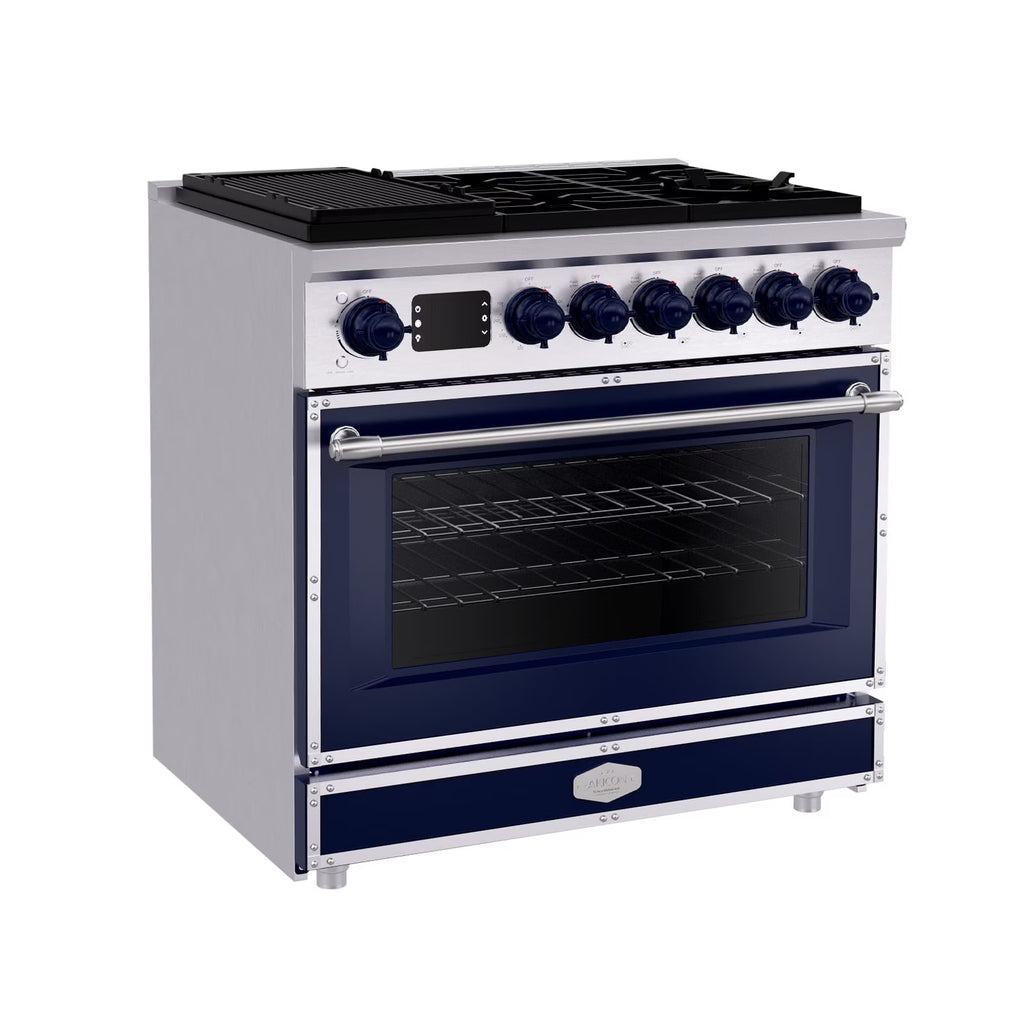 Akicon 48 Inch Freestanding Gas Range with 8 Sealed Burners Cooktop, 6.7 Cu.Ft. Dual Zone Capacity, Natural Gas/LP Convertible-BSGBGGA1